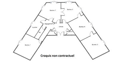 Bureau - 98 m² - 5 pièces