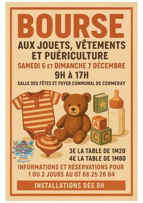 Bourse aux jouets, vêtements et puériculture