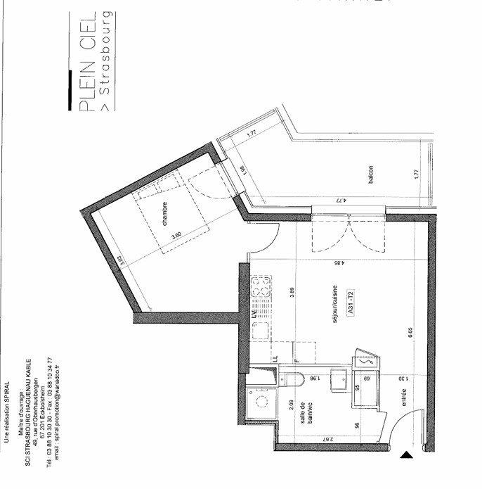 Appartement - 40 m² - 2 pièces