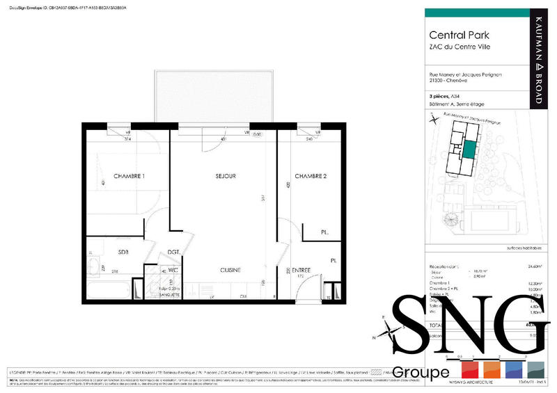 Appartement - 60 m² - 3 pièces