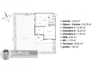 Appartement - 76 m² - 4 pièces