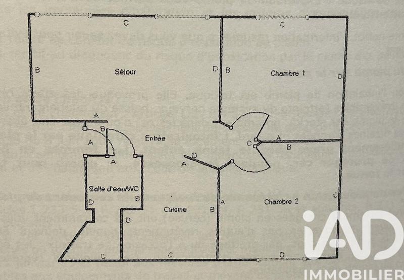 Appartement - 46 m² - 3 pièces