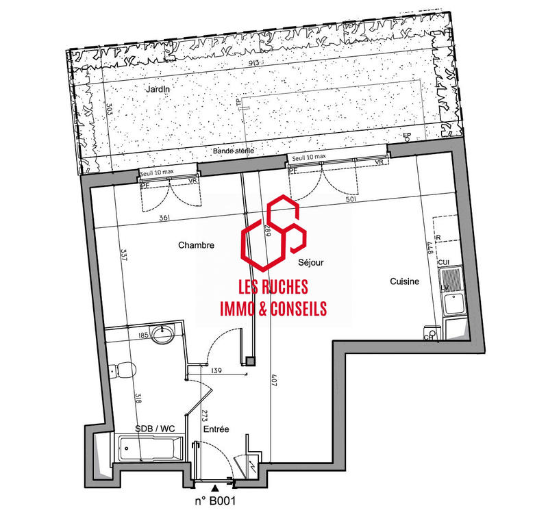 Appartement - 50 m² - 2 pièces
