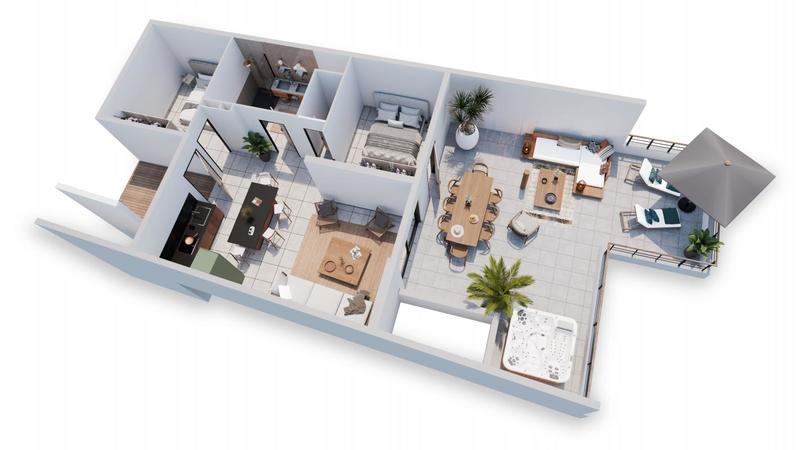 Appartement - 68 m² - 3 pièces