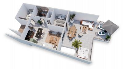 Appartement - 68 m² - 3 pièces