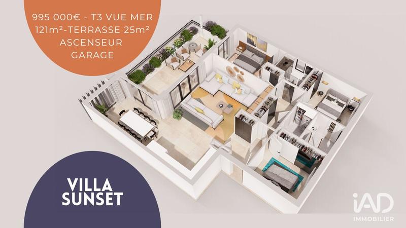 Appartement - 120 m² - 4 pièces