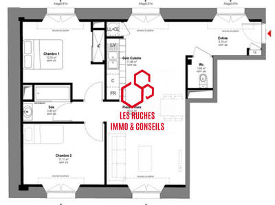 Appartement - 65 m² - 3 pièces