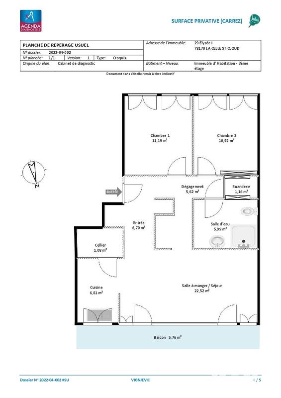 Appartement - 72 m² - 3 pièces