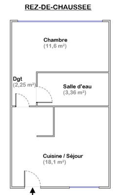 Appartement - 35 m² - 2 pièces