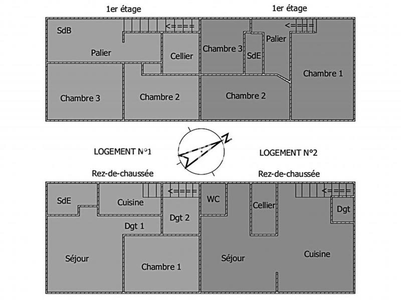 Immeuble - 198 m² - 9 pièces