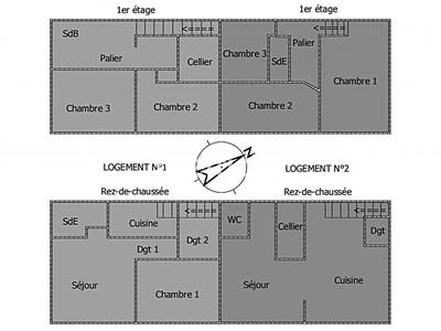 Immeuble - 198 m² - 9 pièces