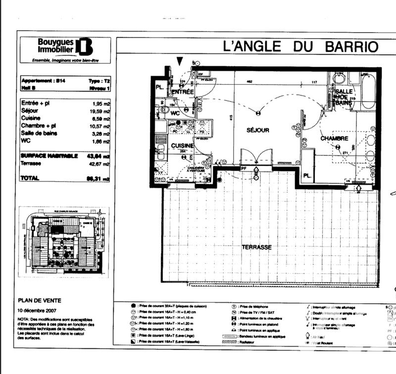 Appartement - 44 m² - 2 pièces
