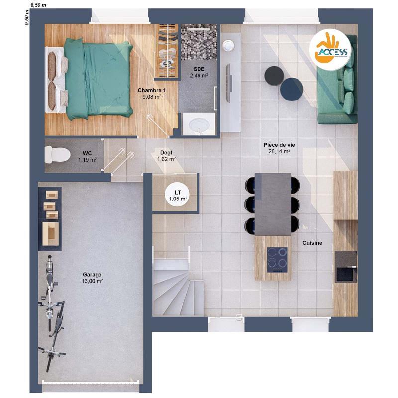 Maison - 94 m² - 6 pièces