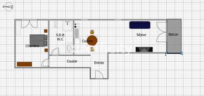 Appartement - 53 m² - 2 pièces