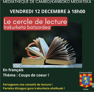 Cercle de lecture sur le thème &quot;Coups de coeur&quot;