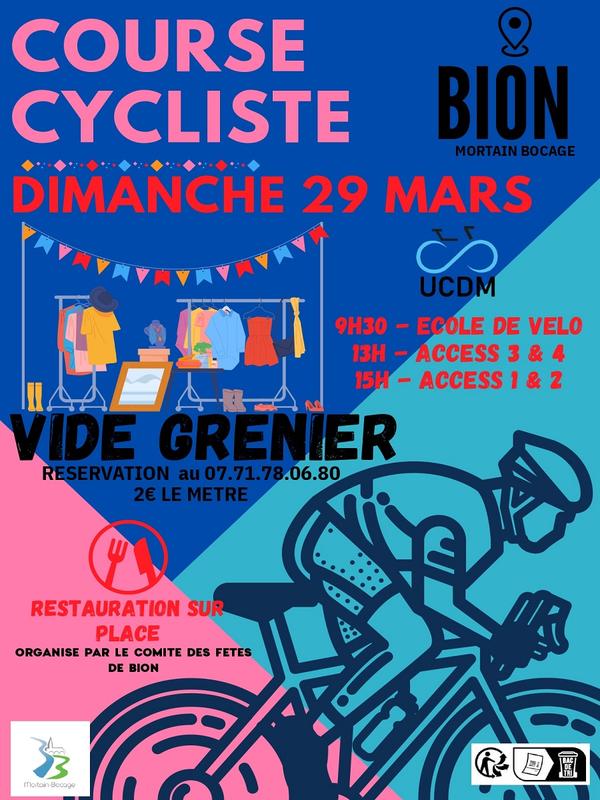 Course cycliste et vide-grenier