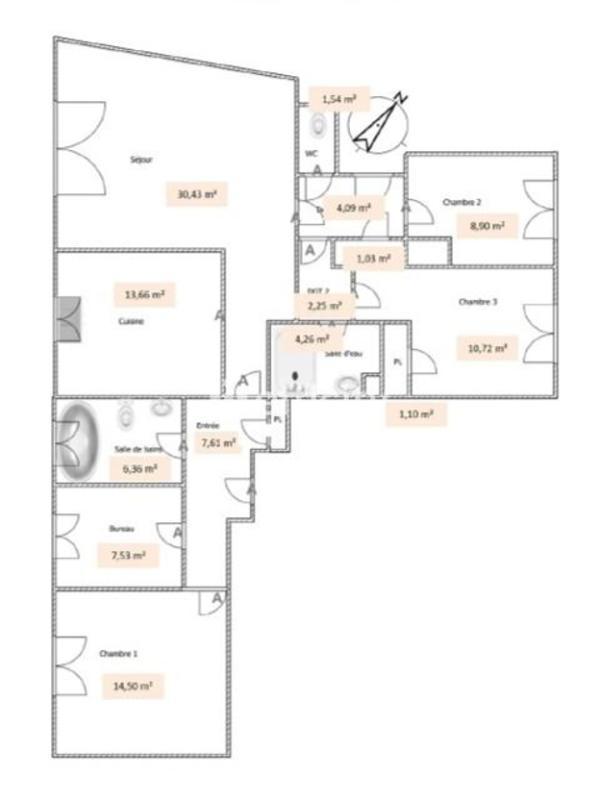 Appartement - 113 m² - 5 pièces
