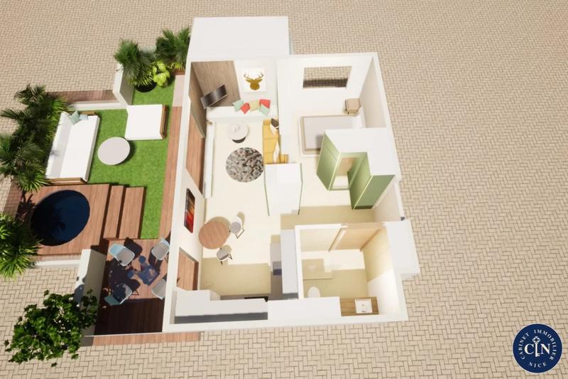 Appartement - 34 m² - 2 pièces