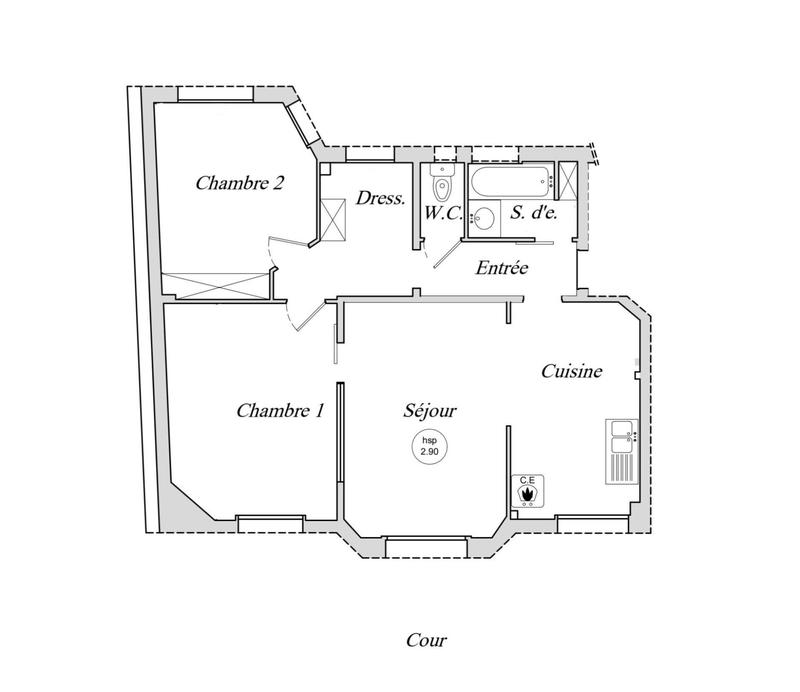 Appartement - 56 m² - 3 pièces