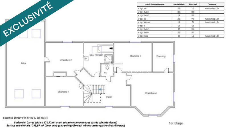 Maison - 172 m² - 9 pièces