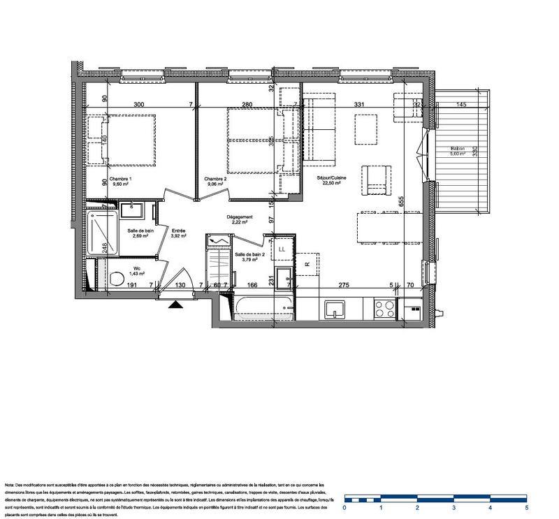 Appartement - 55 m² - 3 pièces