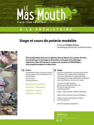 Cours de Poterie Modelée