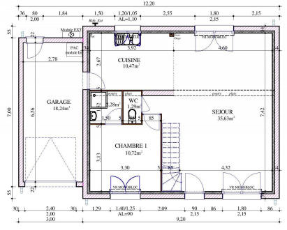 Maison - 104 m² - 5 pièces