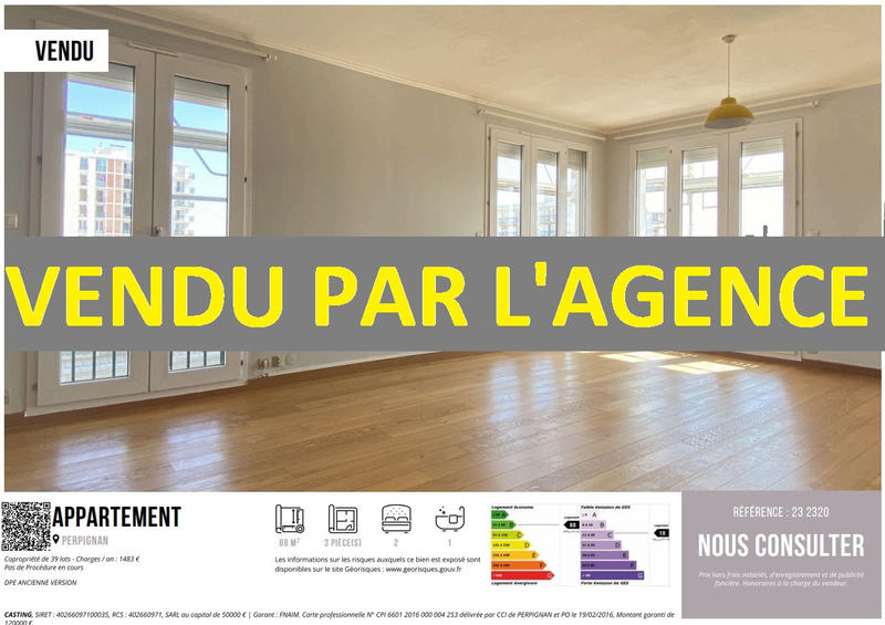 Appartement - 88 m² - 3 pièces