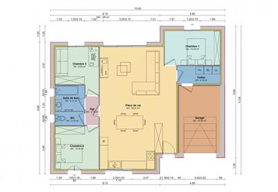 Maison - 90 m² - 5 pièces