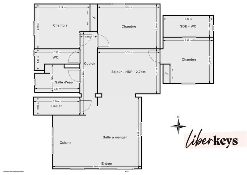 Maison - 67 m² - 5 pièces