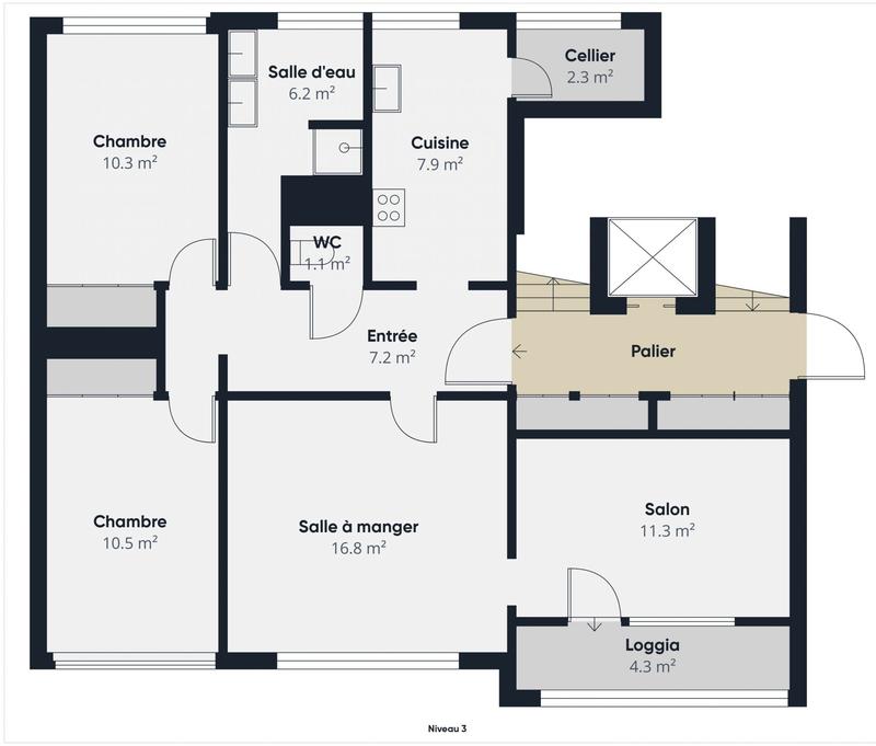 Appartement - 81 m² - 4 pièces