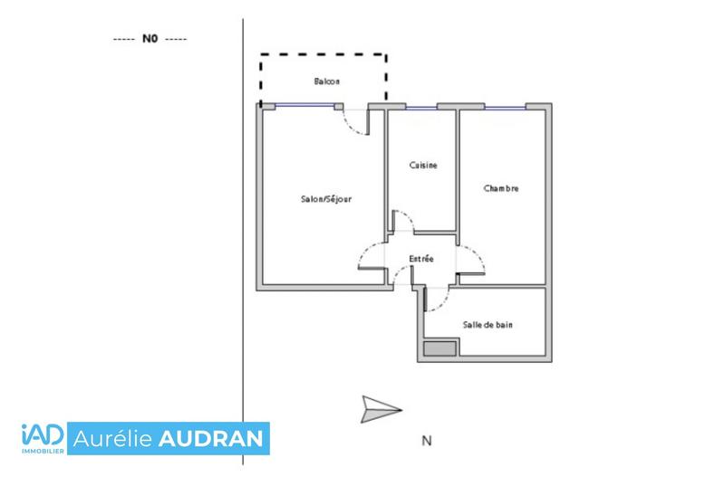 Appartement - 43 m² - 2 pièces