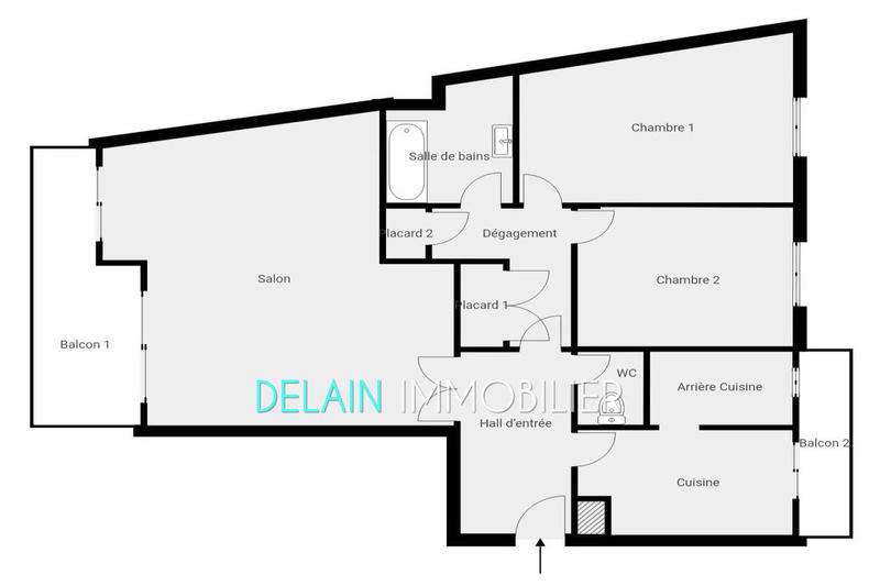 Appartement - 95 m² - 3 pièces