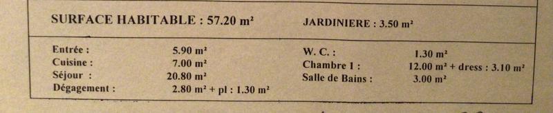 Appartement - 57 m² - 2 pièces