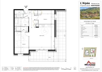 Appartement - 65 m² - 3 pièces