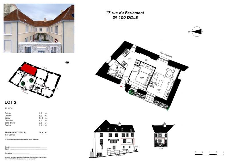 Appartement - 36 m² - 2 pièces