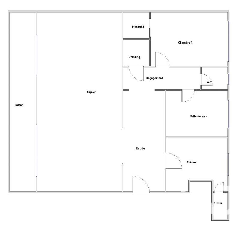 Appartement - 75 m² - 3 pièces