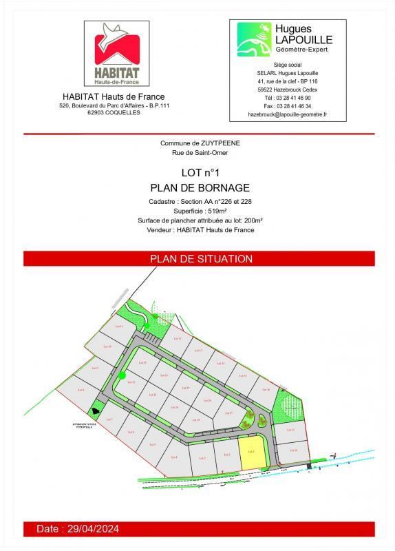 Terrain de lotissements - 502 m²