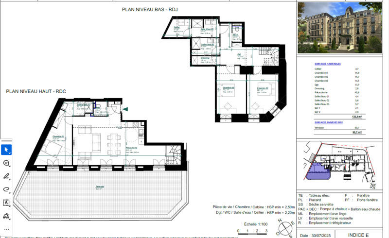 Appartement - 143 m² - 5 pièces