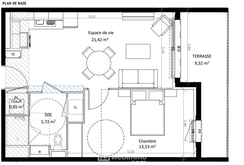 Appartement - 41 m² - 2 pièces
