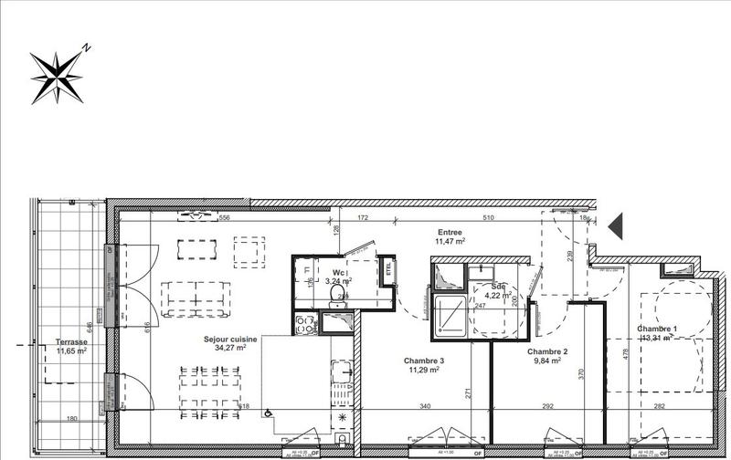 Appartement - 88 m² - 4 pièces