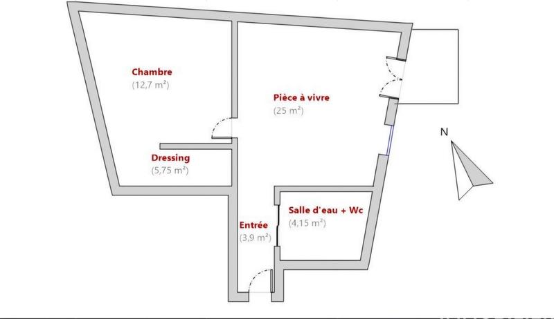 Appartement - 52 m² - 2 pièces