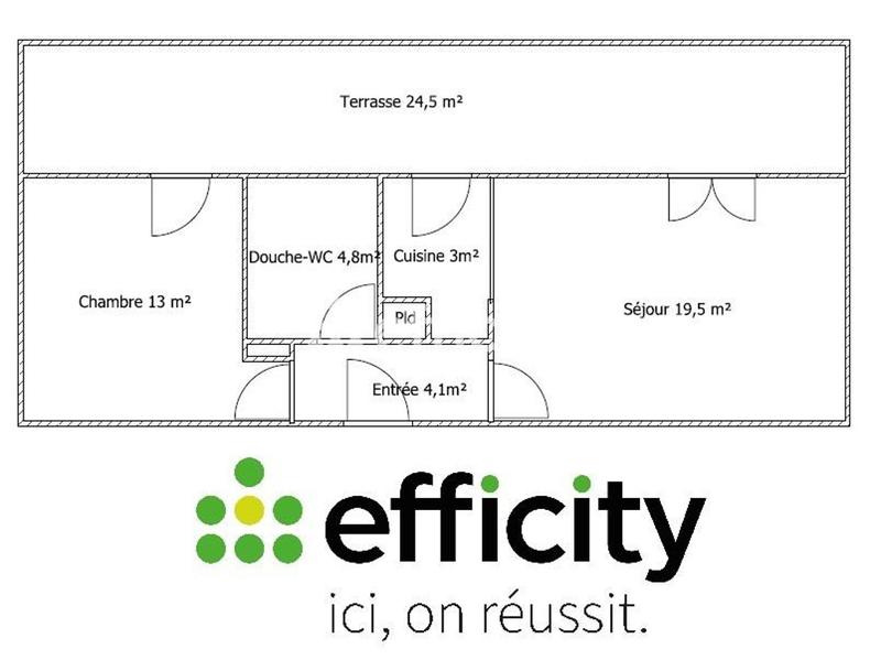 Appartement - 44 m² - 2 pièces