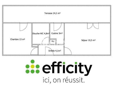 Appartement - 44 m² - 2 pièces