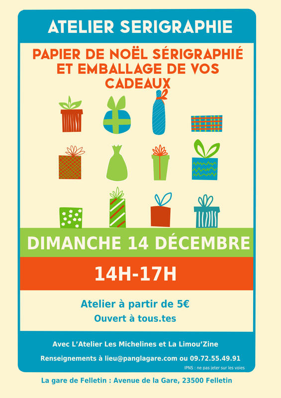 Atelier papier cadeau sérigraphié