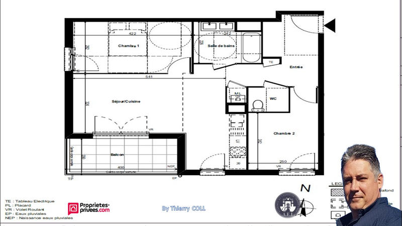 Appartement - 60 m² - 3 pièces