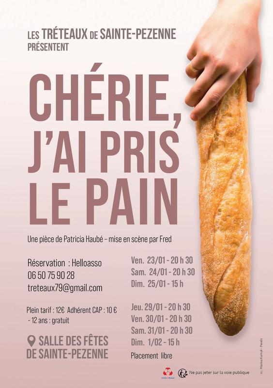 Spectacle Chérie, j’ai pris le pain à Sainte-Pezenne