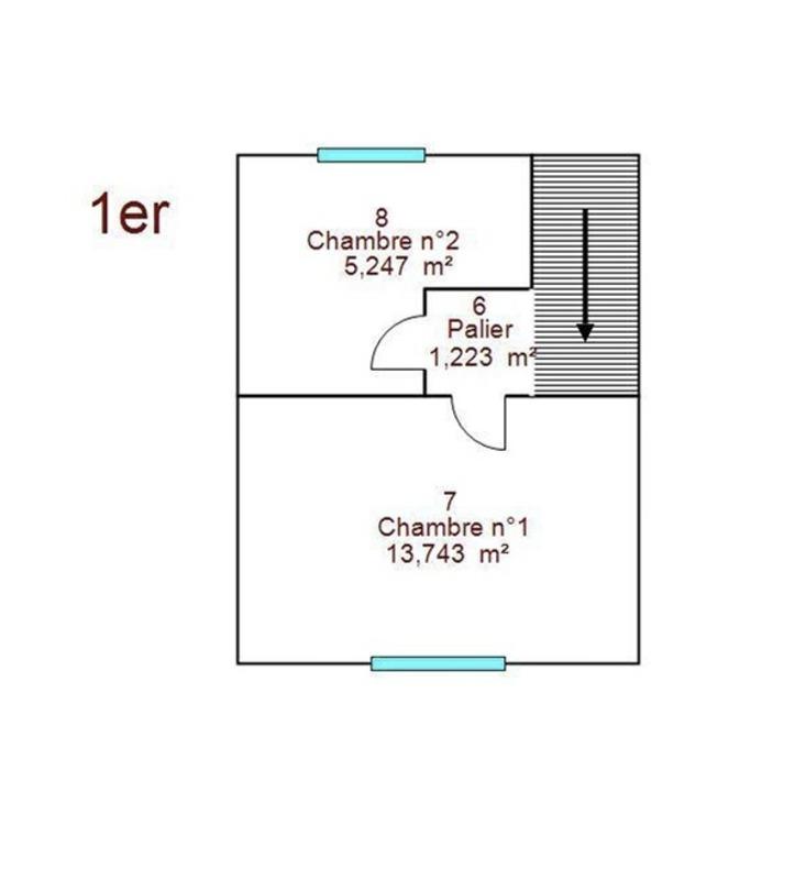 Maison - 55 m² - 3 pièces