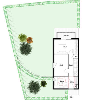 Maison - 80 m² - 4 pièces