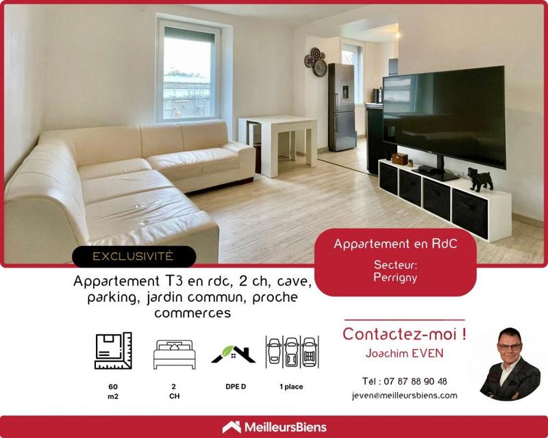 Appartement - 60 m² - 3 pièces
